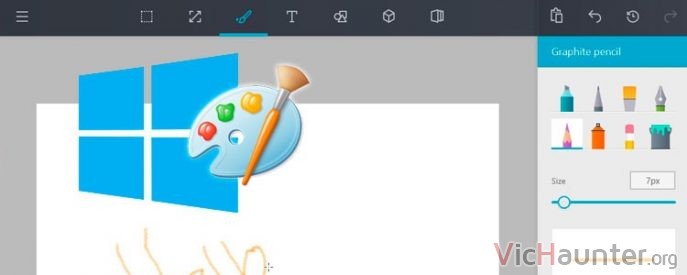 Пропал paint windows 10