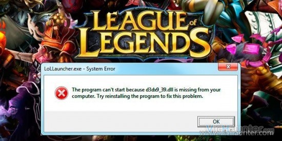 D3dx9 39 dll league of legends что делать